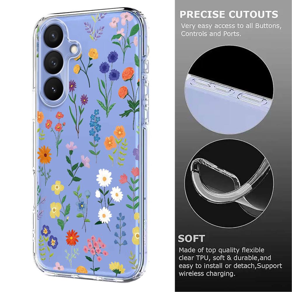  Samsung Galaxy S26 Plus Skal TPU Med Tryck Blommor