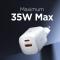 Spigen Spigen 35W Väggladdare USB-C / USB-A Essential Vit