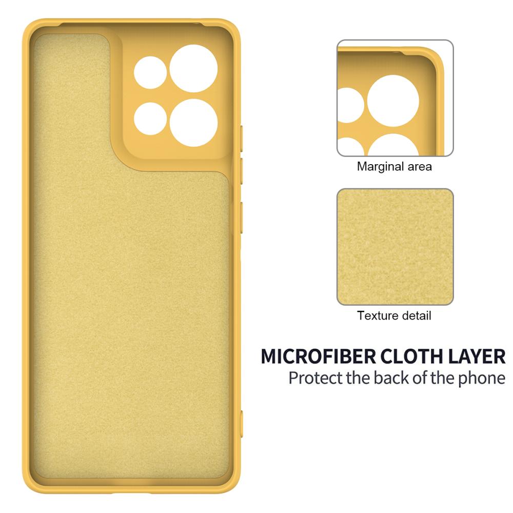  Motorola Moto G56 5G Skal Liquid Silikon Gul