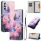  Samsung Galaxy A57 5G Fodral Med Tryck Rosa Blommor