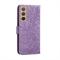 Samsung Galaxy S22 Fodral Flower Textur Lila