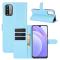  Xiaomi Redmi 9T - Litchi Läder Fodral - Blå