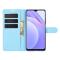  Xiaomi Redmi 9T - Litchi Läder Fodral - Blå