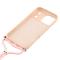  iPhone 17 Pro Skal Med Mobilsnöre TPU Rosa