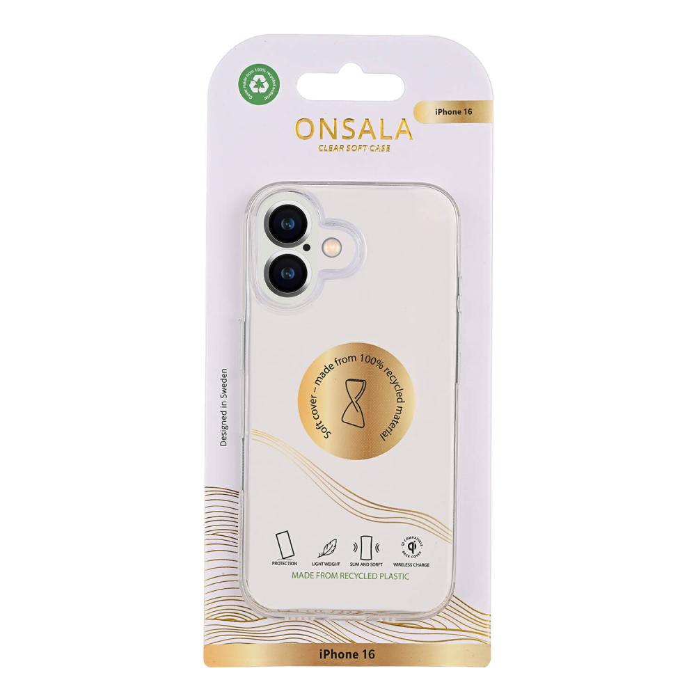 Onsala Onsala iPhone 16 Mobilskal Återvunnen TPU Transparent