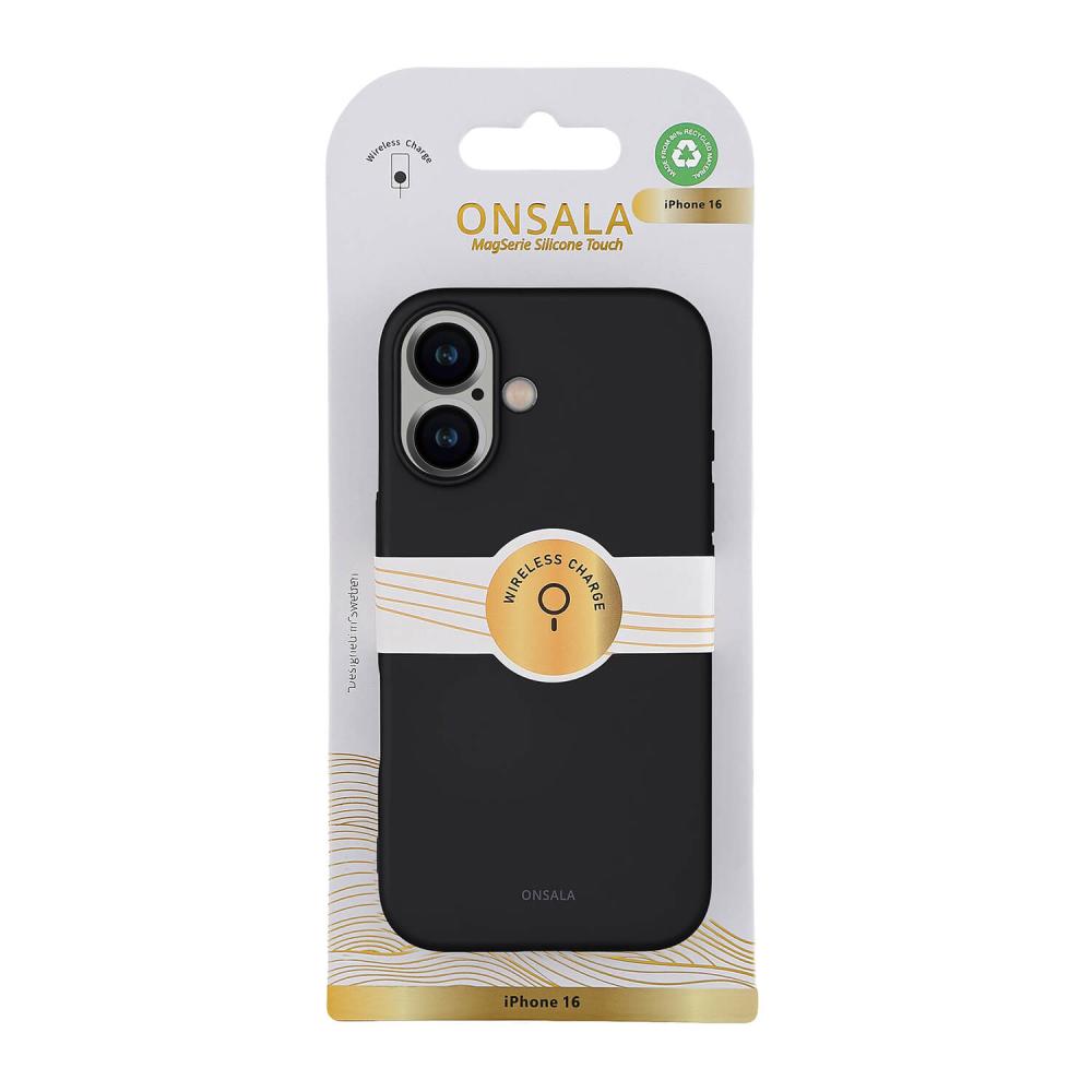 Onsala Onsala iPhone 16 Mobilskal Med Silikonkänsla Svart
