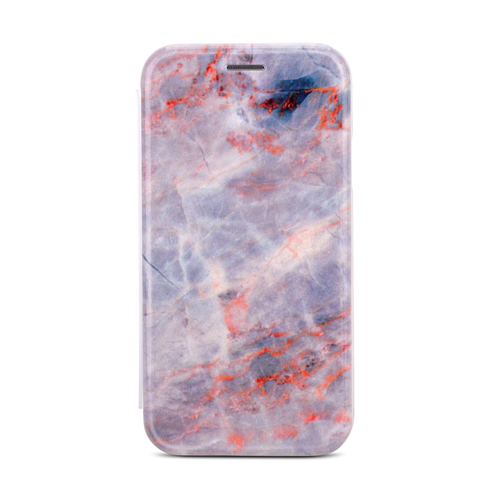  iPhone X/Xs Plånboksfodral - Marble Purple Storm