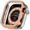  Apple Watch 10 46 mm Skal Rhinestone Roséguld