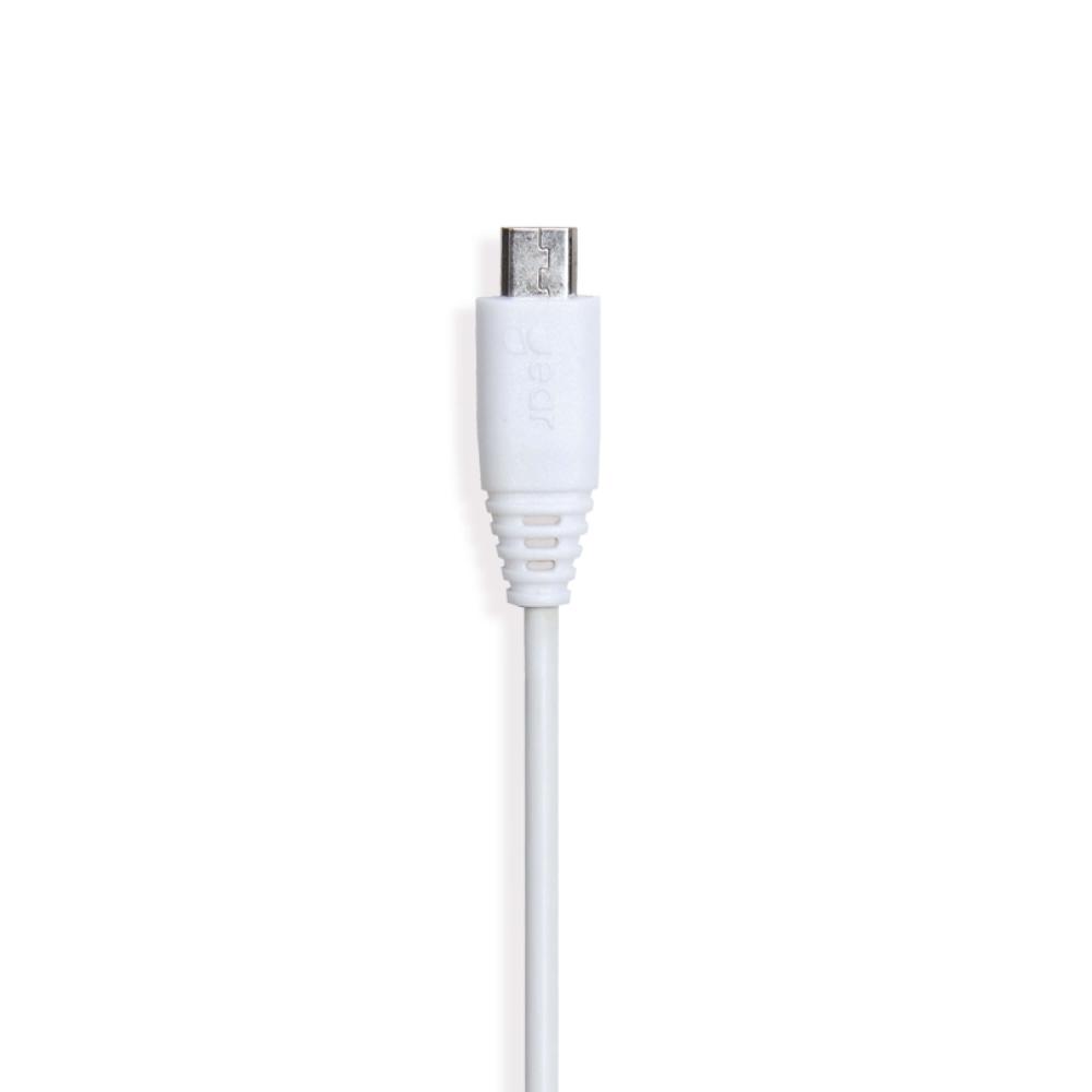 Gear GEAR Laddkabel MicroUSB 1m Kabel Vit