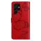  Samsung Galaxy S22 Ultra Fodral Tryck Butterfly Röd
