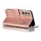  Samsung Galaxy S22 Fodral Flower Textur Roséguld