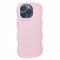  iPhone 15 Pro Mobilskal Wavy Ljus Rosa