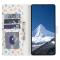  Samsung Galaxy S26 Ultra Fodral Rhombus Läder Blommor Vit