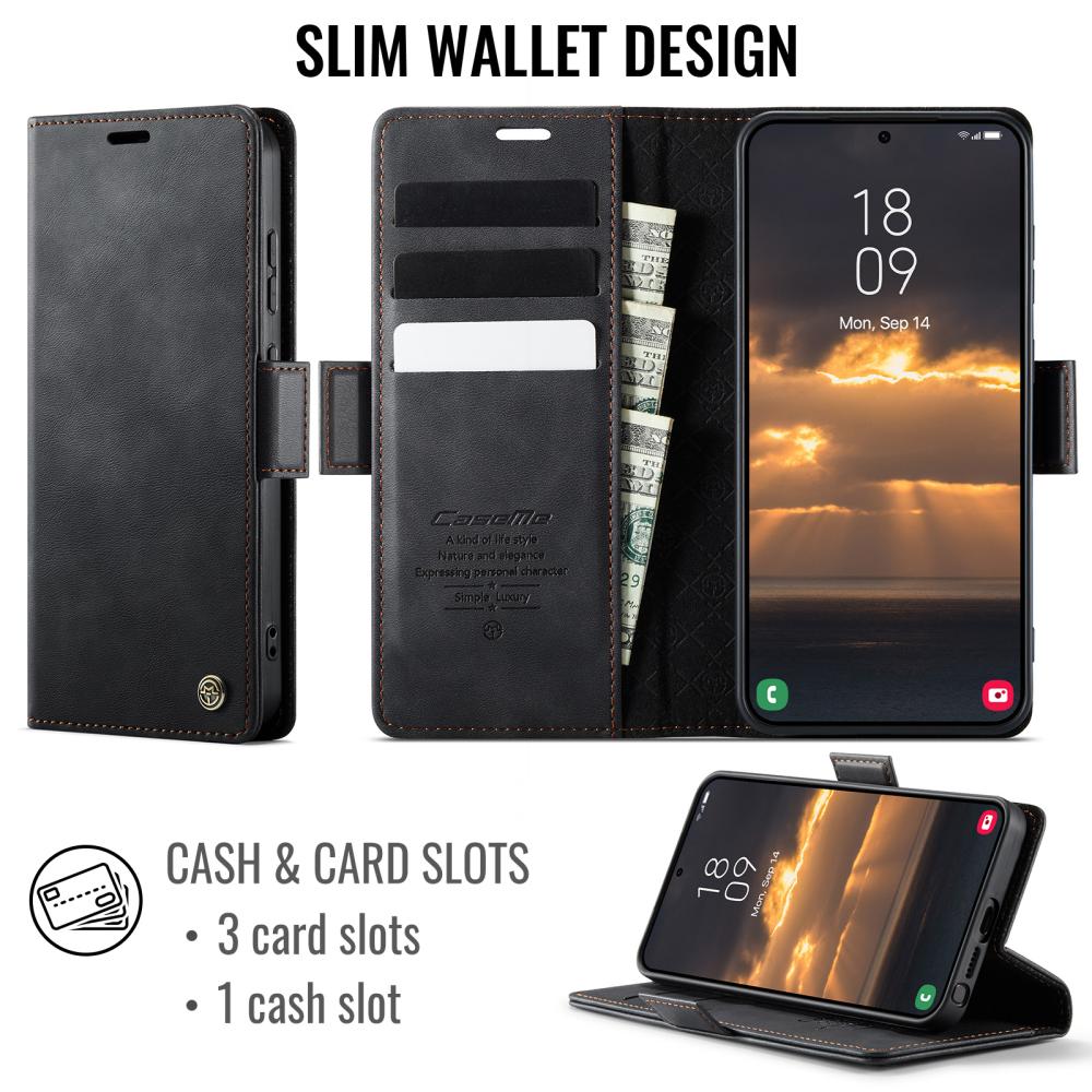 CASEME CASEME Samsung Galaxy S26 Ultra Fodral RFID Läder Svart