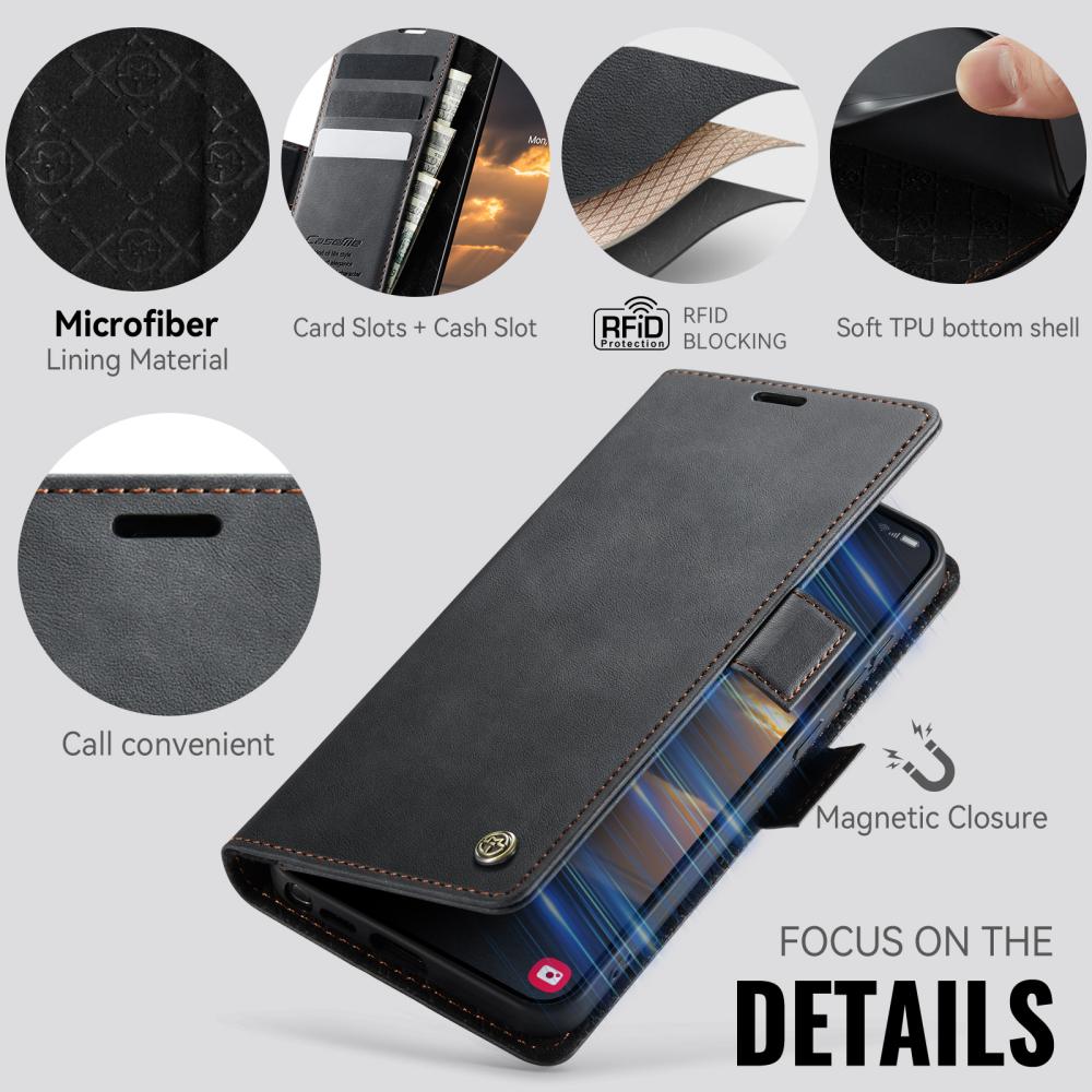 CASEME CASEME Samsung Galaxy S26 Ultra Fodral RFID Läder Svart