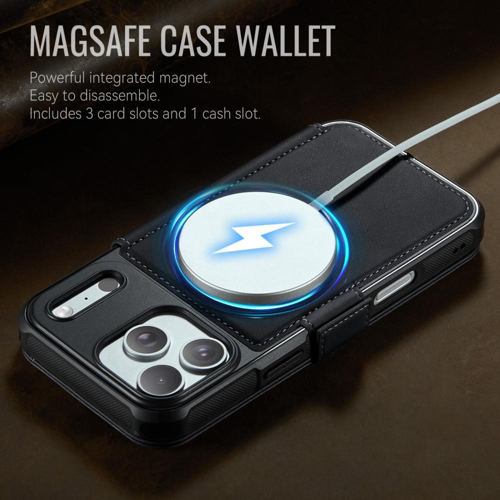 CASEME CASEME iPhone 17 Pro Skal RFID Plånbok Svart