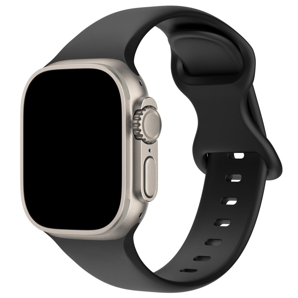 ColorPop Silikon Armband Butterfly Apple Watch 42/44/45/46/49 mm (M/L) Svart