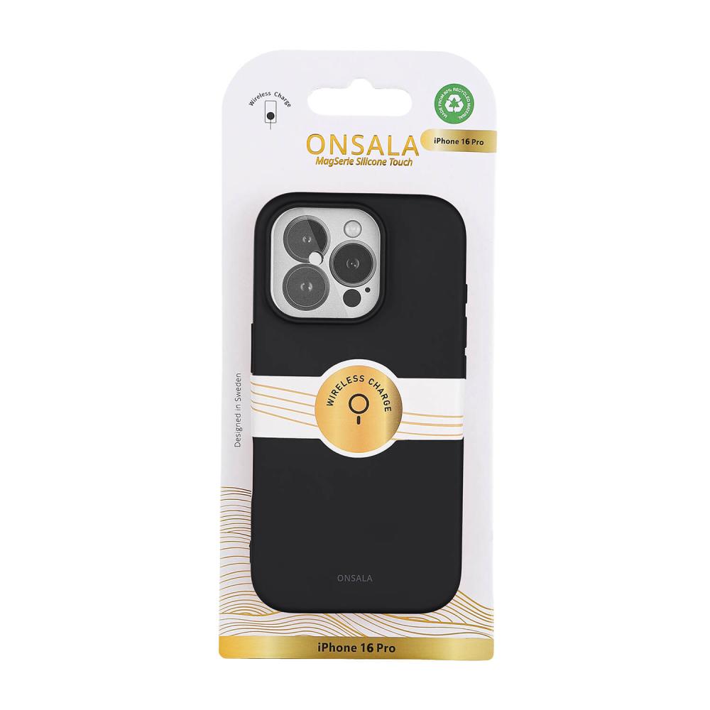 Onsala Onsala iPhone 16 Pro Mobilskal Med Silikonkänsla Svart
