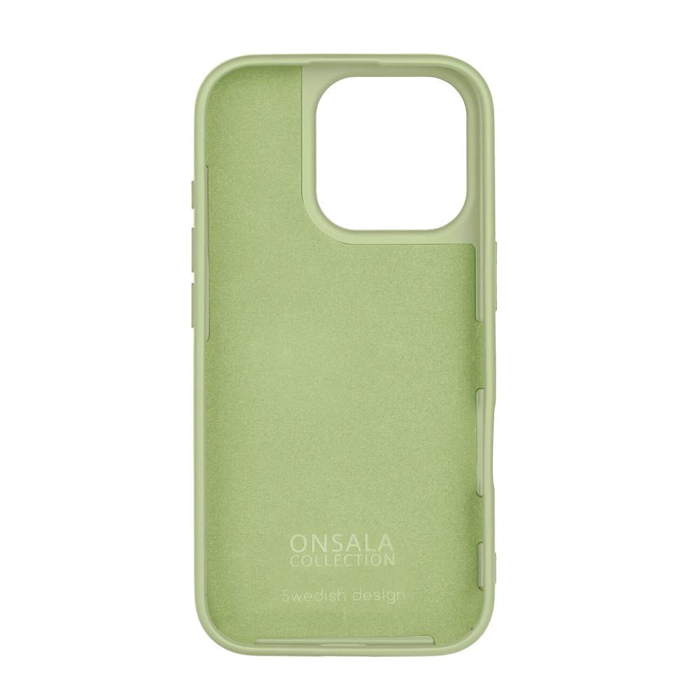 Onsala Onsala iPhone 16 Pro Mobilskal Med Silikonkänsla Lime