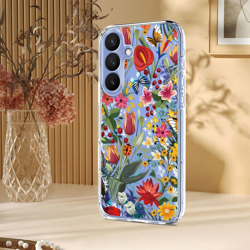  Samsung Galaxy S26 Plus Skal TPU Med Tryck Blommor