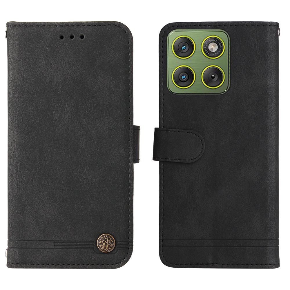  Motorola Edge 70 Fodral Skin Touch Läder Svart