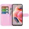  Xiaomi Redmi Note 12 4G Fodral Litchi Läder Ljus Rosa