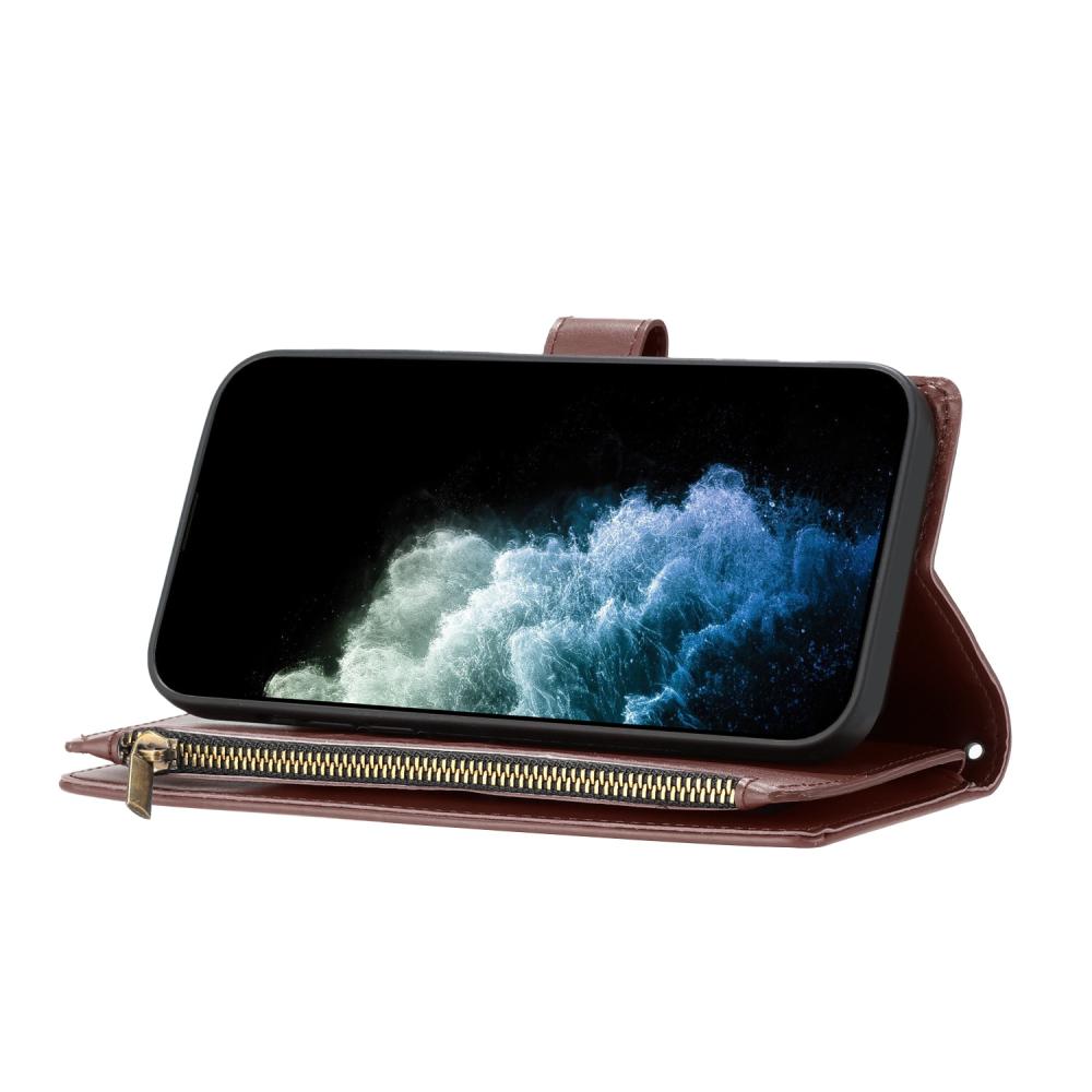  Samsung Galaxy S26 Fodral Multifunktionellt Läder Brun