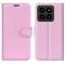  Xiaomi 14 Fodral Litchi Läder Ljus Rosa