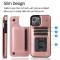  iPhone 14 Pro Skal Med Kortfack Roséguld