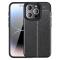  iPhone 15 Pro Skal Litchi Textur Svart