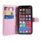  iPhone 12 / 12 Pro Fodral Litchi Läder Ljus Rosa