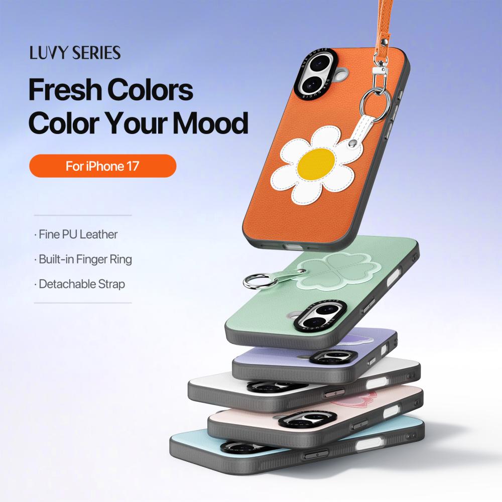 DUX DUCIS DUX DUCIS iPhone 17 Skal PU-Läder Prästkrage Orange