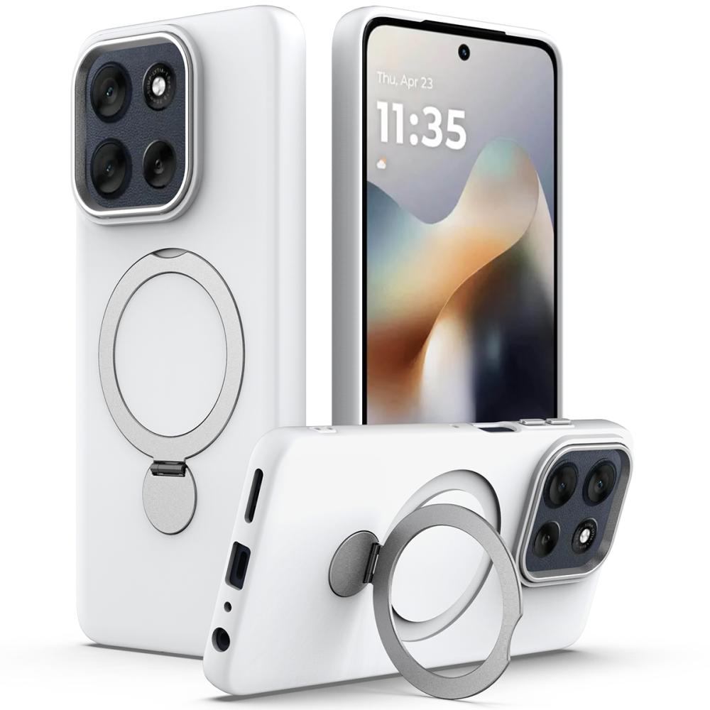  Motorola Moto G86 Power Skal MagSafe Kickstand Hybrid Vit