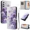  Samsung Galaxy A57 5G Fodral Med Tryck Lila Rosor