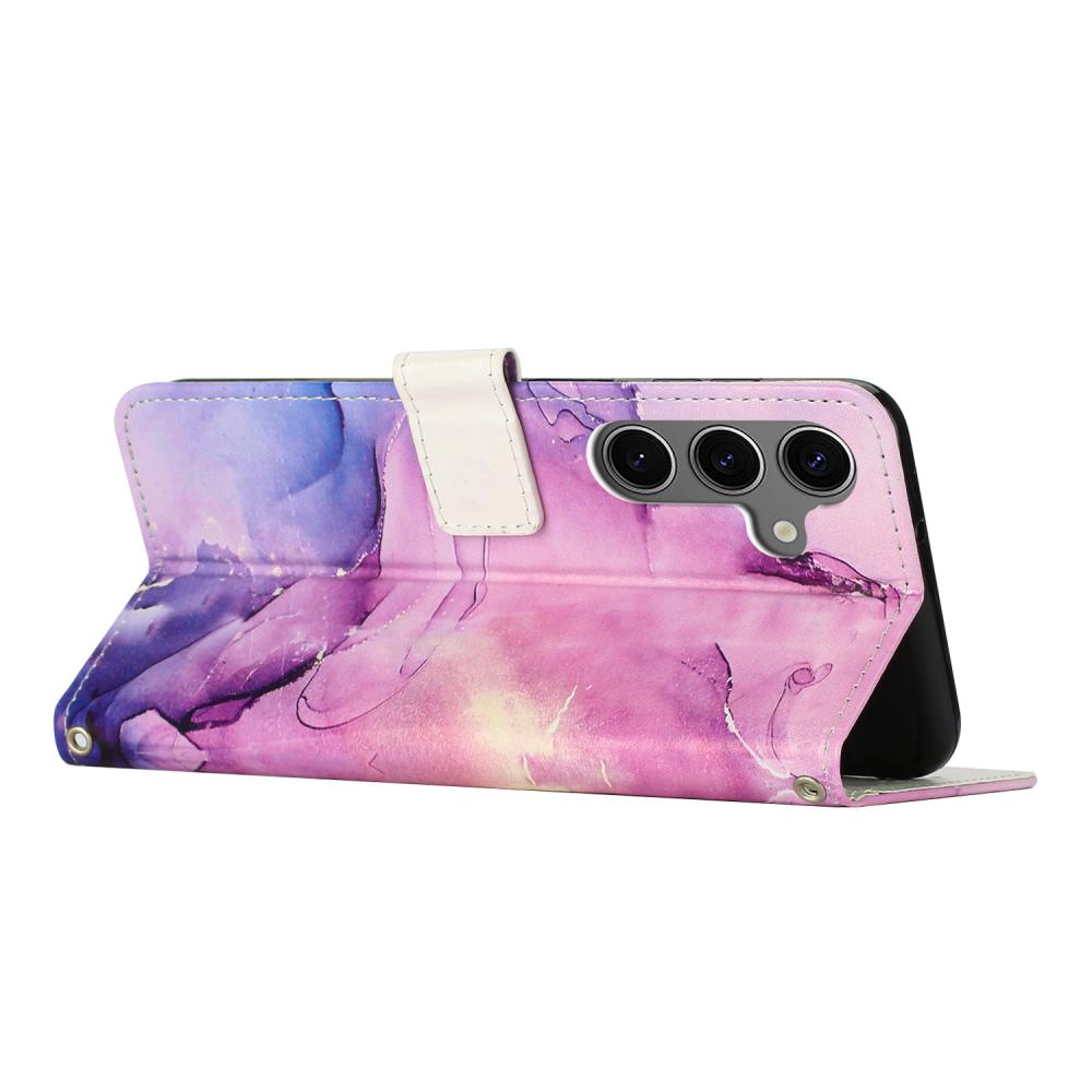  Samsung Galaxy A37 5G Fodral Läder Marmor Lila