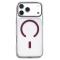 iPhone 18 Pro / 17 Pro Skal MagSafe Transparent/Vinröd