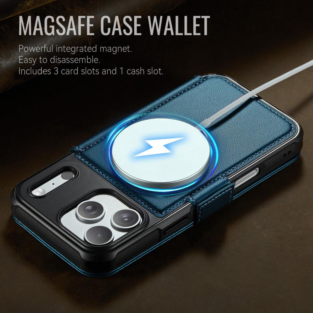 CASEME CASEME iPhone 17 Pro Skal RFID Plånbok Blå