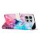  Motorola Moto G86 Power/G86 5G Fodral Läder Marmor Rosa/Lila