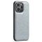DG.MING DG.MING iPhone 15 Pro Skal Läder Glitter Silver