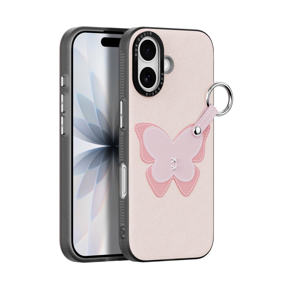 DUX DUCIS DUX DUCIS iPhone 17 Skal PU-Läder Fjäril Ljusrosa