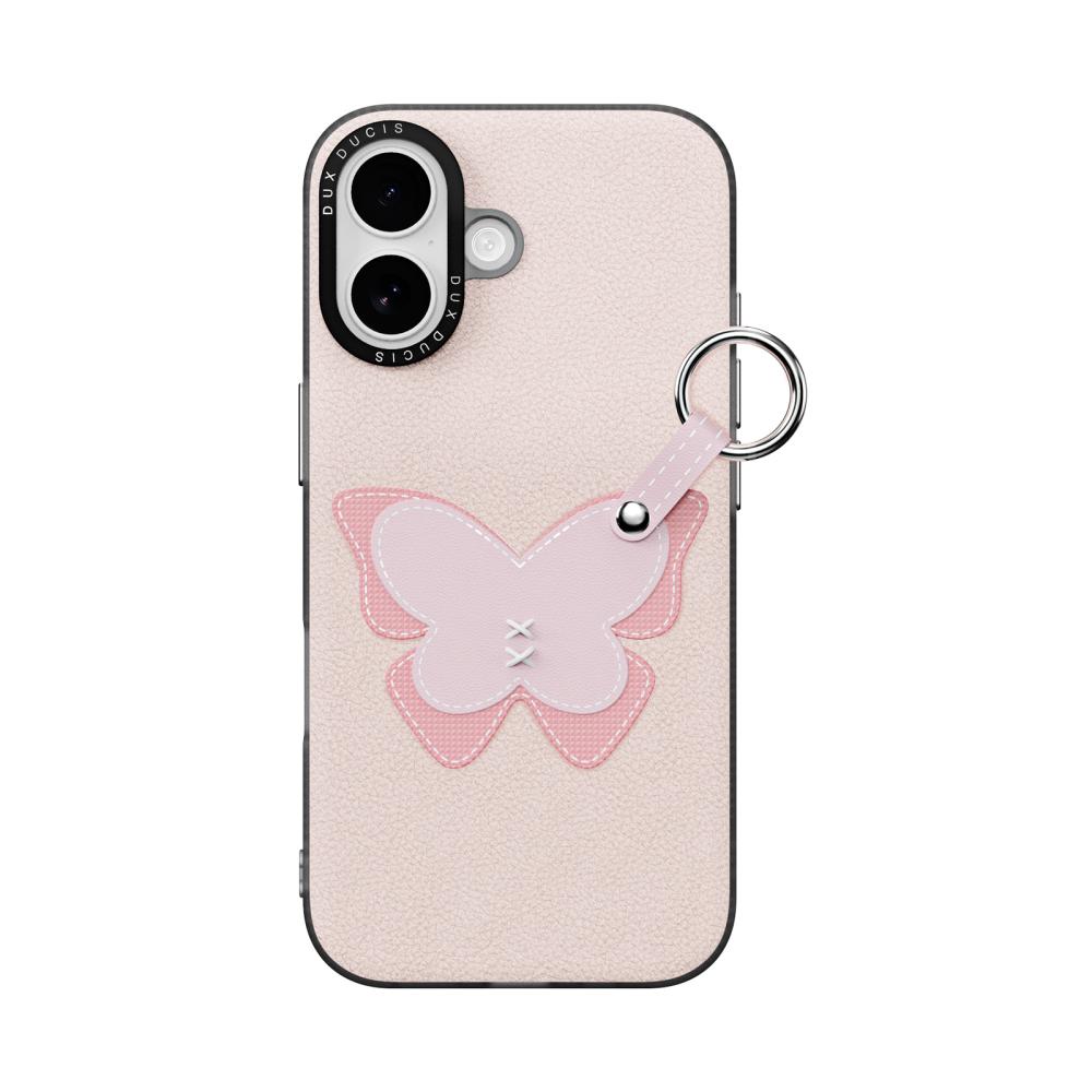 DUX DUCIS DUX DUCIS iPhone 17 Skal PU-Läder Fjäril Ljusrosa