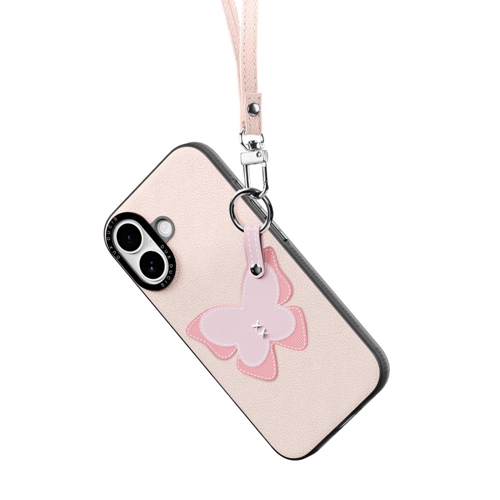 DUX DUCIS DUX DUCIS iPhone 17 Skal PU-Läder Fjäril Ljusrosa