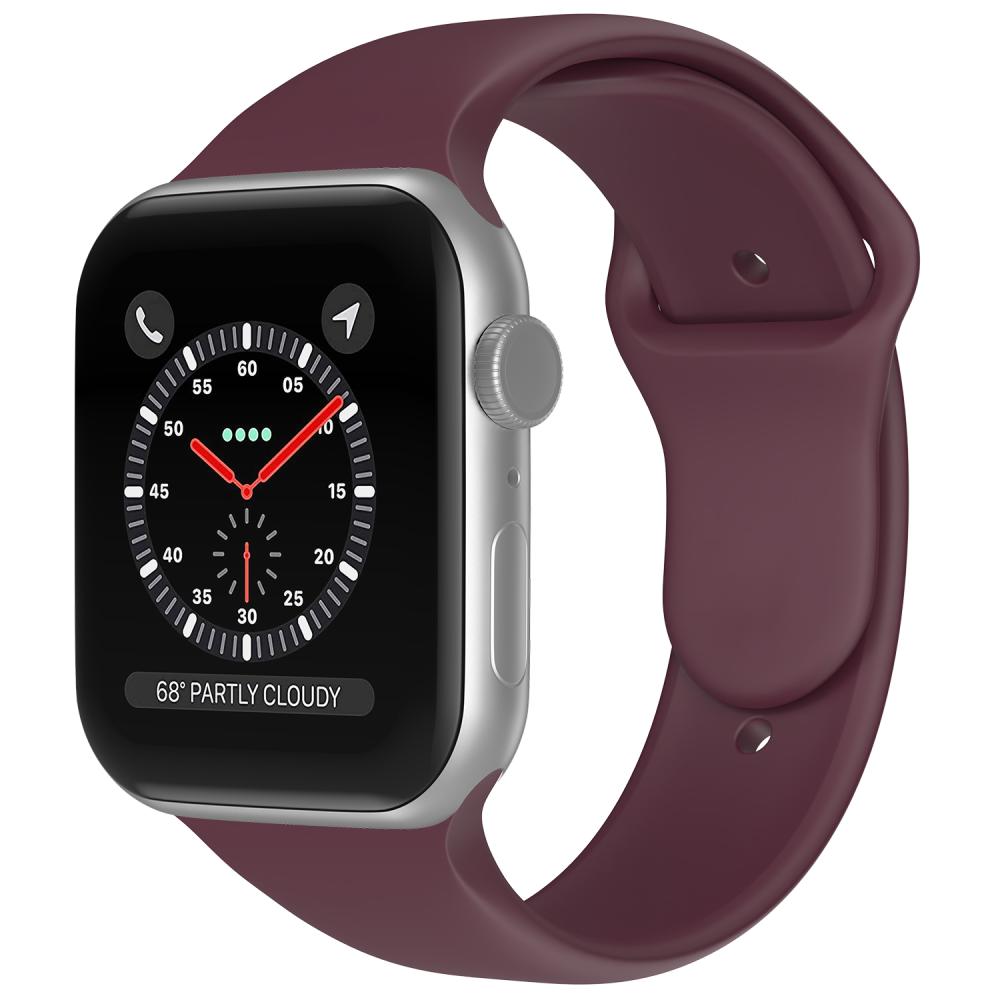 ColorPop Apple Watch 42/44/45/46/49 mm Silikon Armband (S/M) Vinröd