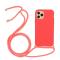  iPhone 15 Pro Skal Strawberry Design Med Strap Röd