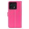  Xiaomi 14T Pro Fodral Litchi Läder Rosa