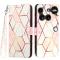  Nothing Phone 3 Fodral Med Tryck Rosa Marmor