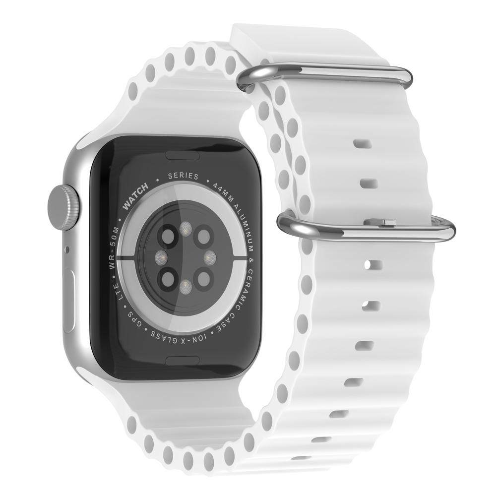 ColorPop Apple Watch 42/44/45/46/49 mm Armband Ocean Wave Vit