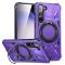  Samsung Galaxy S25/S24 Skal MagSafe Kickstand Hybrid Lila