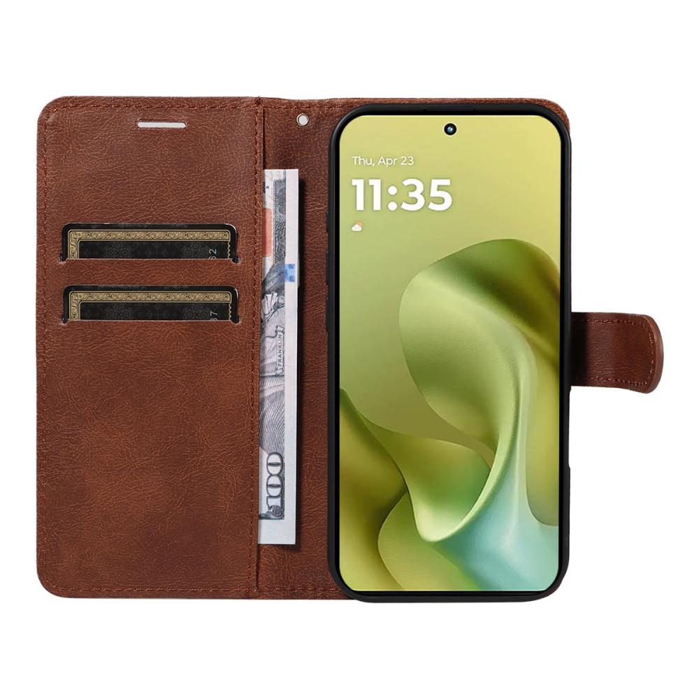  Motorola Moto G86 Power / G86 5G Fodral Läder Brun