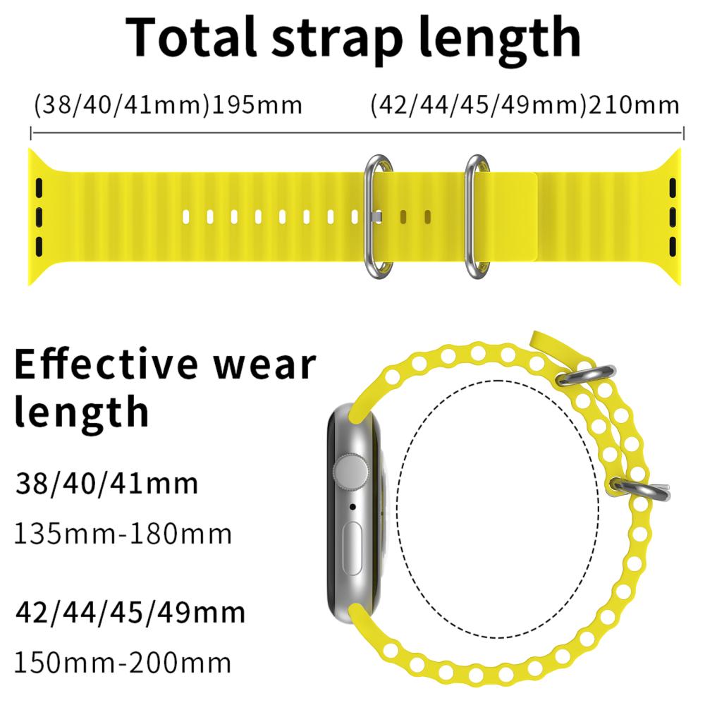 ColorPop Apple Watch 42/44/45/46/49 mm Armband Ocean Wave Gul